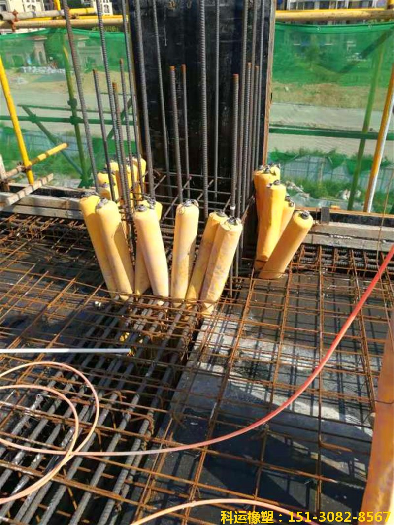 長沙高層建筑梁柱節(jié)點混凝土攔茬隔斷氣囊 砼攔茬器廠家9